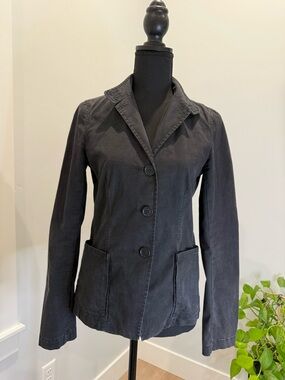 Theory Black Three-Button Casual Blazer